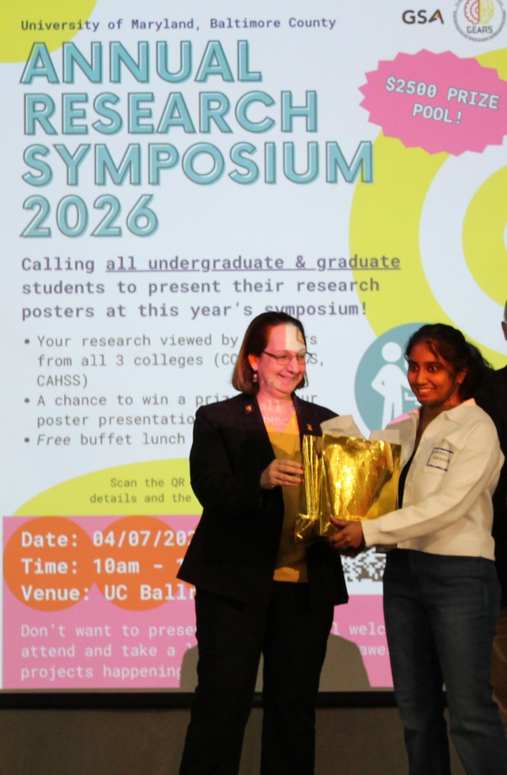 Dharani Nadendla at the Annual Research Symposium