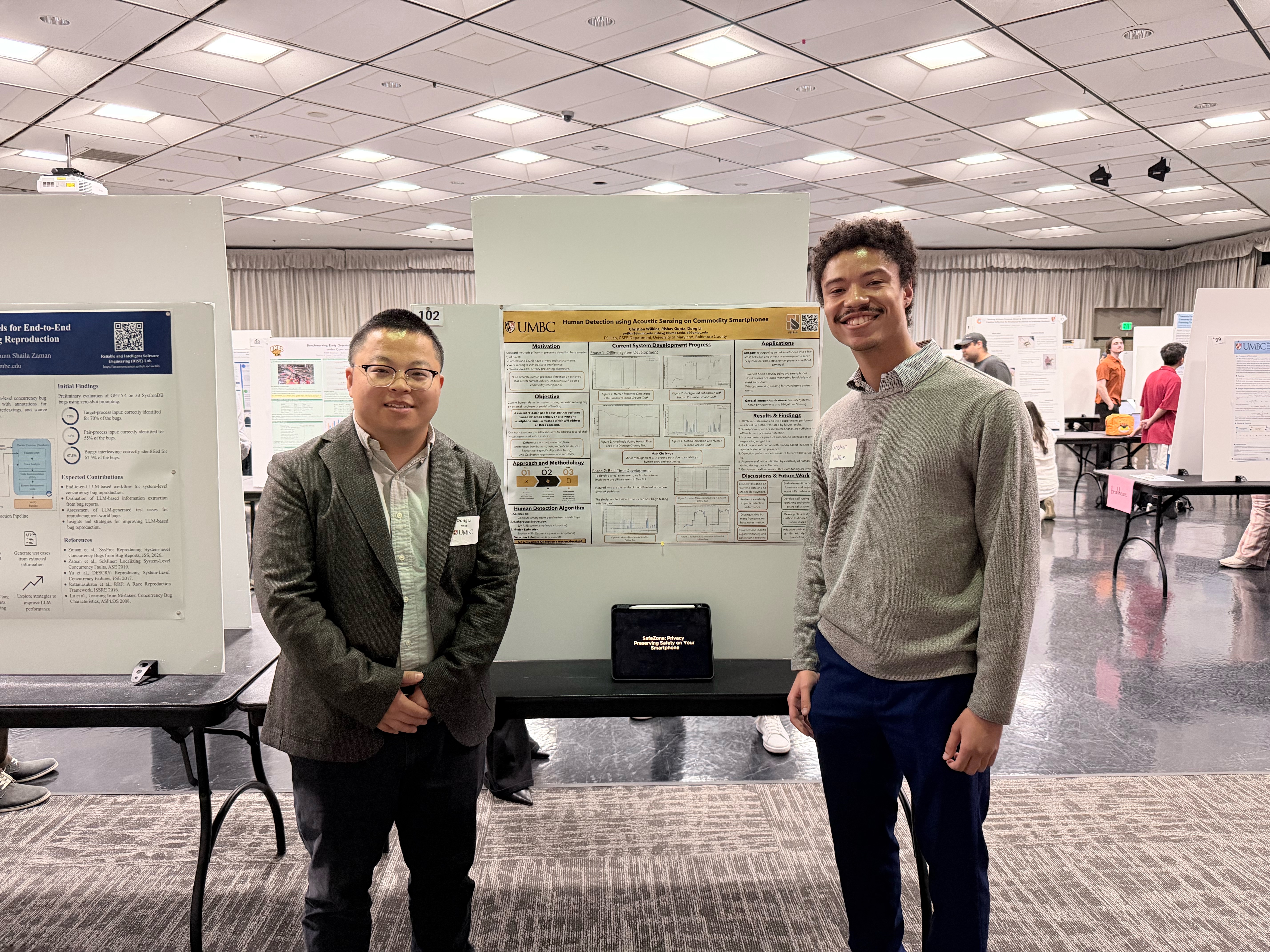 Christian presenting the team's research poster at COEIT Research Day 2026